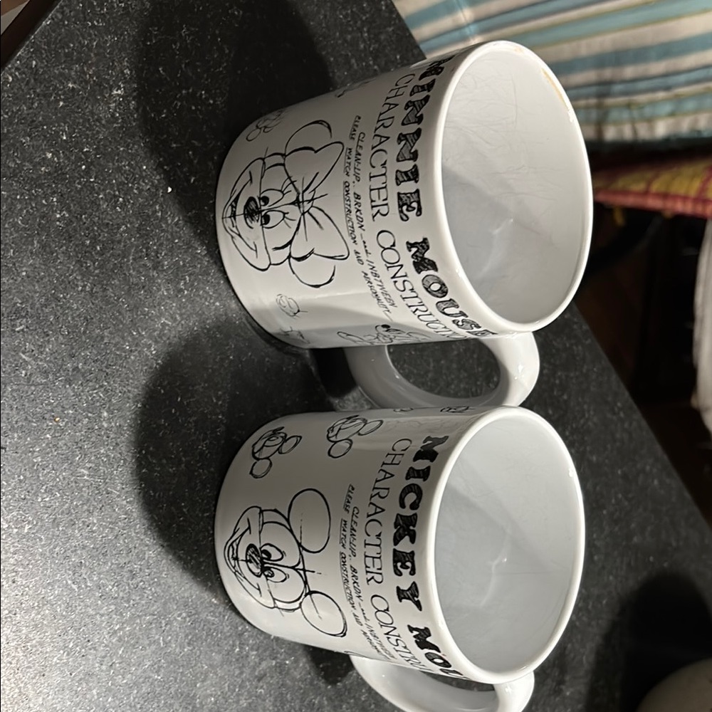 Disney Black and White Minnie and MickeyMug Set